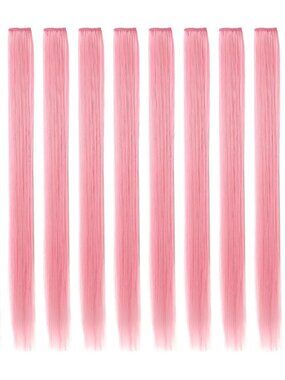 10 Piece OneDor Synthetic Hair Light Pink Clip-In Extensions